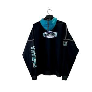 Vintage Yamaha Waverunner Jacket XL Men Black Teal Water Sports Jet Ski